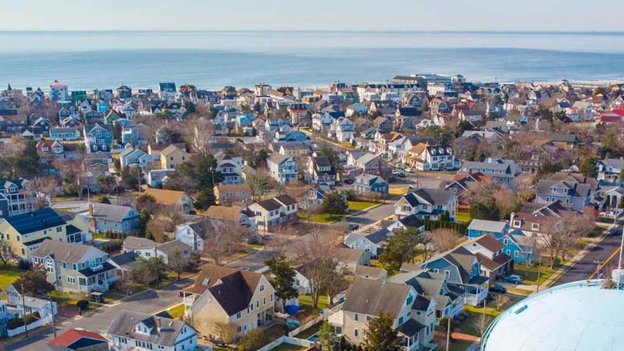 Aerial view of Cape May, NJ