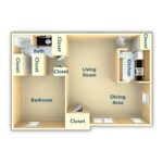 Metropolitan Doylestown 1 Bedroom Floor Plan